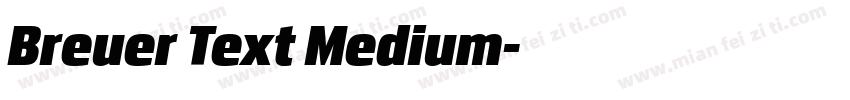Breuer Text Medium字体转换